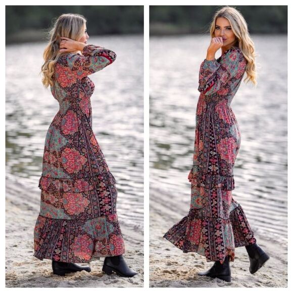 Floral Maxi Dress in Multicolor - Picture 2 of 10